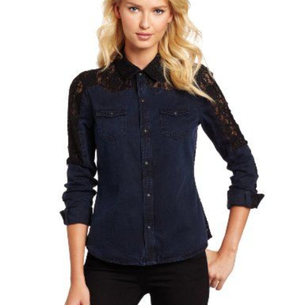 Joe's Jeans Dixie Western Lace Back Shirt